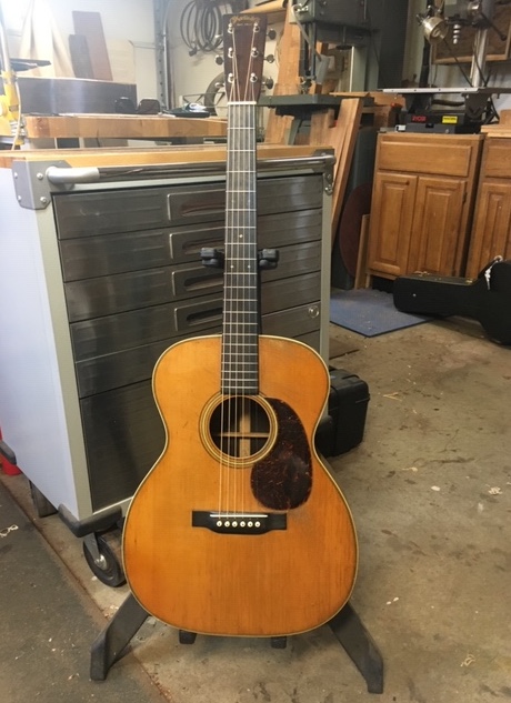 A 1930s OM-28 restored by Guitar Craft Academy instructor Marty Lanham.
