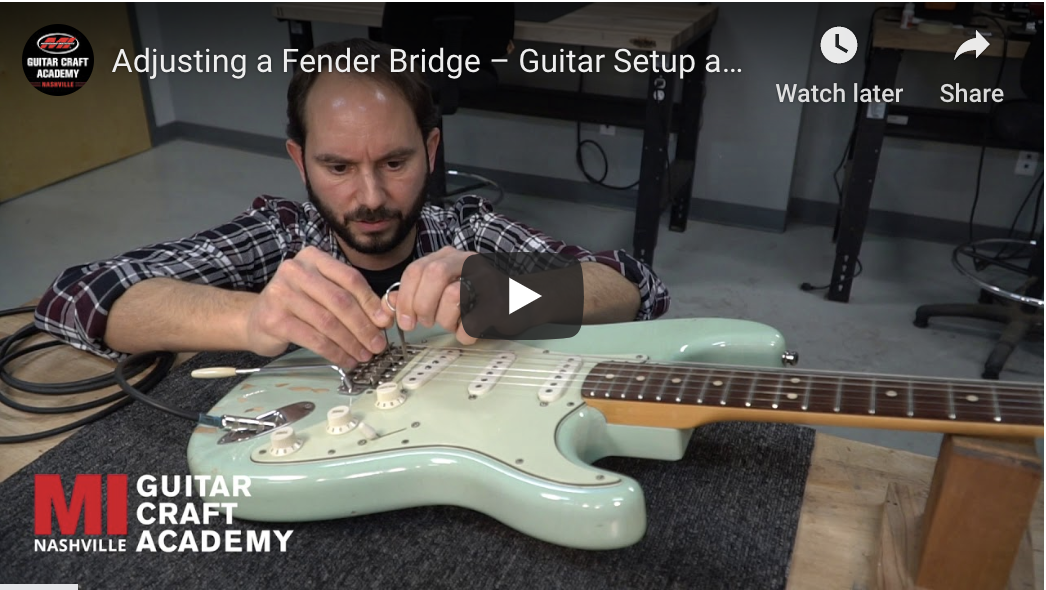 Adjusting a Fender Bridge: Guitar Setup and Maintenance (Video)