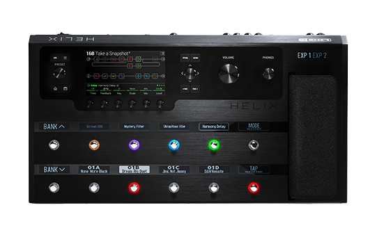 The Helix is Line 6's flagship floorboard multi-effects system.